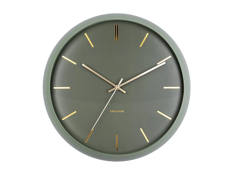 Wanduhr Globe - Moosgrün - Ø40cm