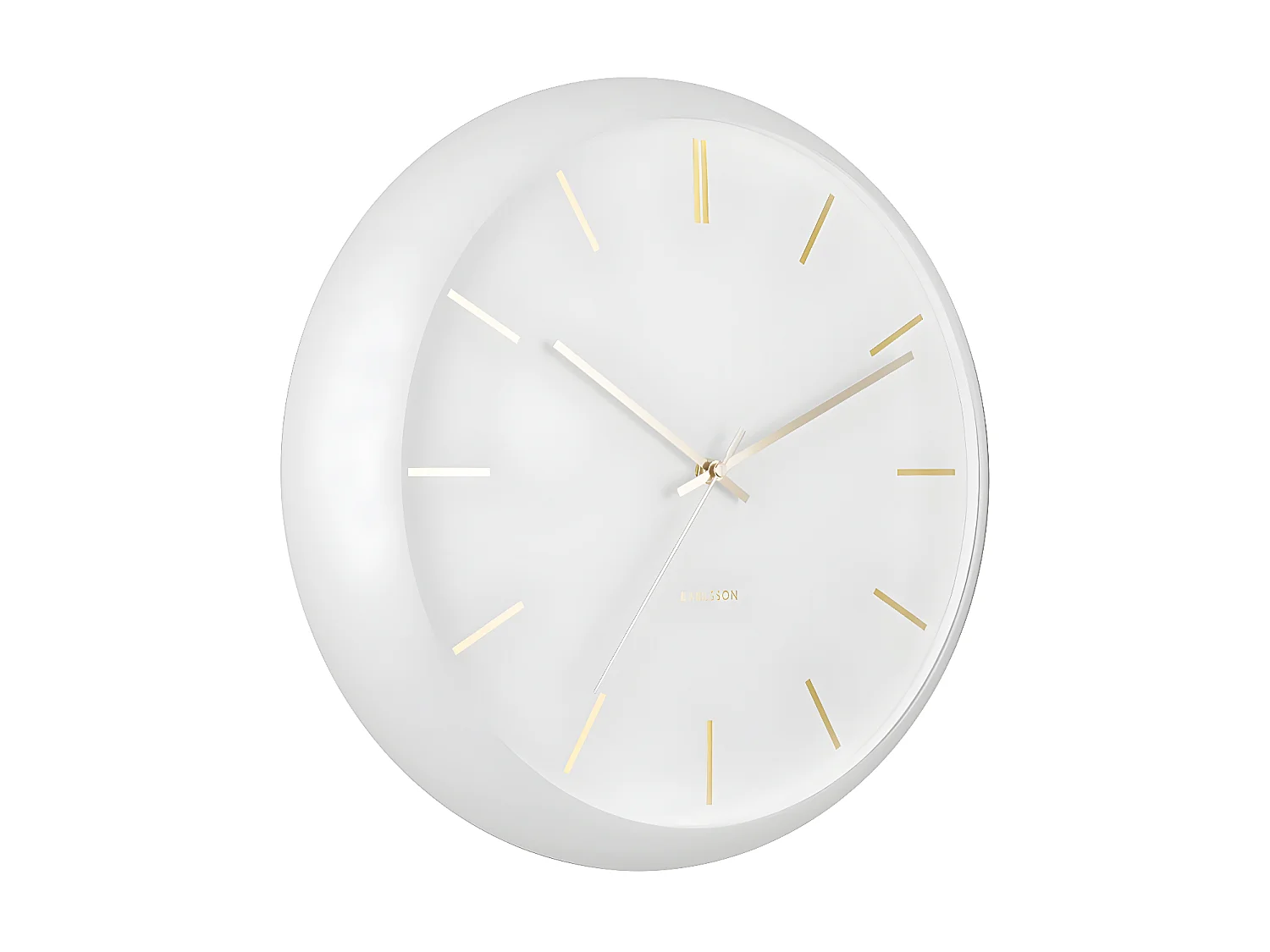 Wanduhr Globus - Weiß - Ø40cm