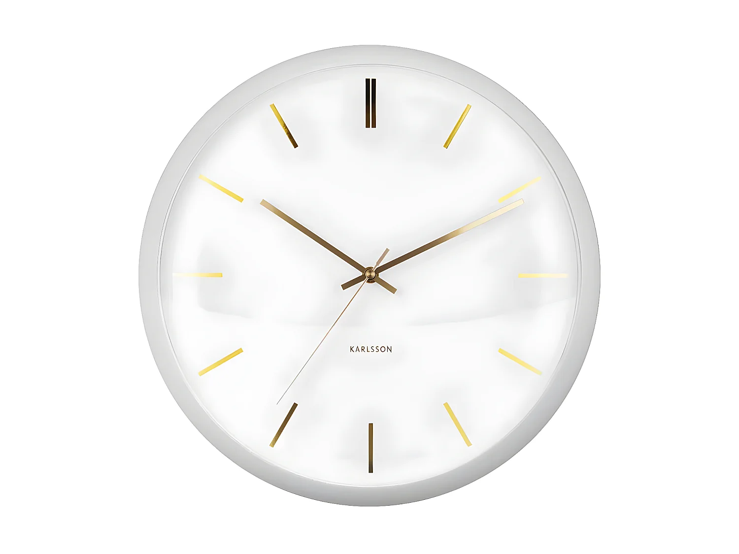 Wanduhr Globus - Weiß - Ø40cm