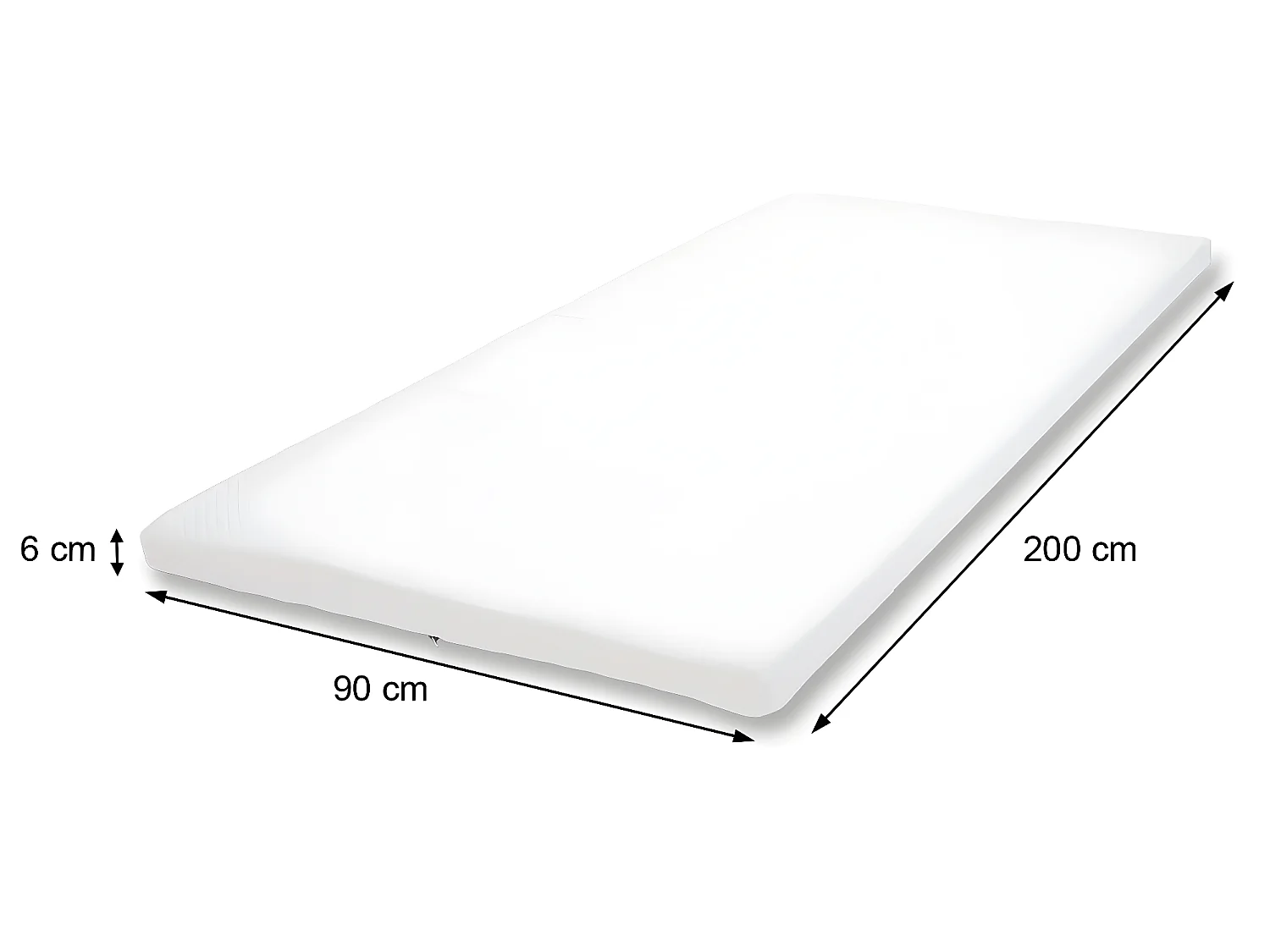 Memoryfoam-Matratzentopper MCW-E63, 90x200cm Viscoschaum
