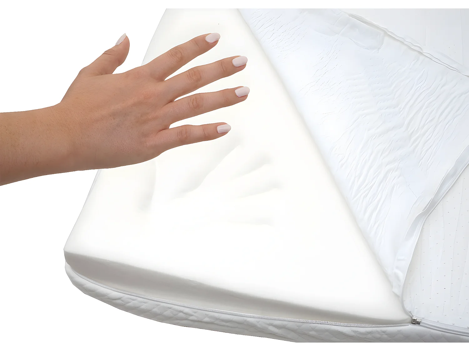 Memoryfoam-Matratzentopper MCW-E63, 90x200cm Viscoschaum