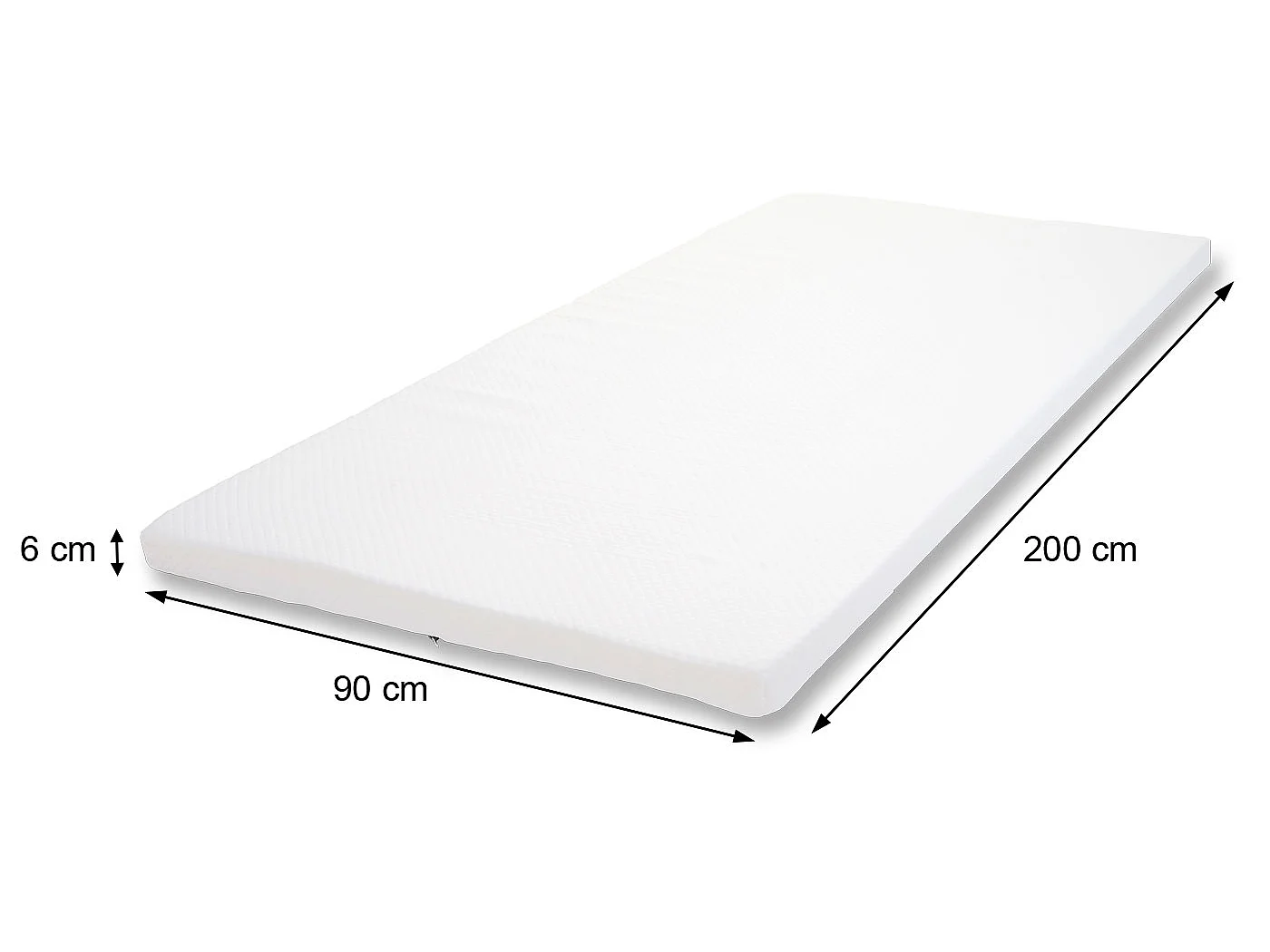 Nakładka na materac z pianką memory foam MCW-E63,  90 x 200 cm pianka wiskozowa