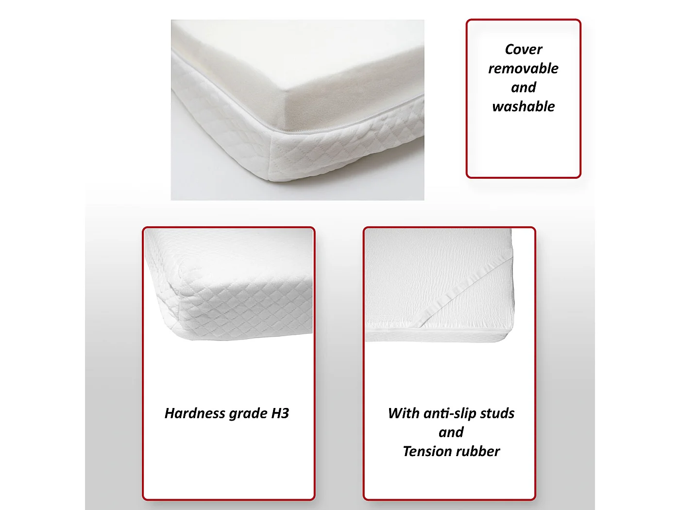 Memoryfoam-matrasbeschermer MCW-E63,  140x200cm visco foam