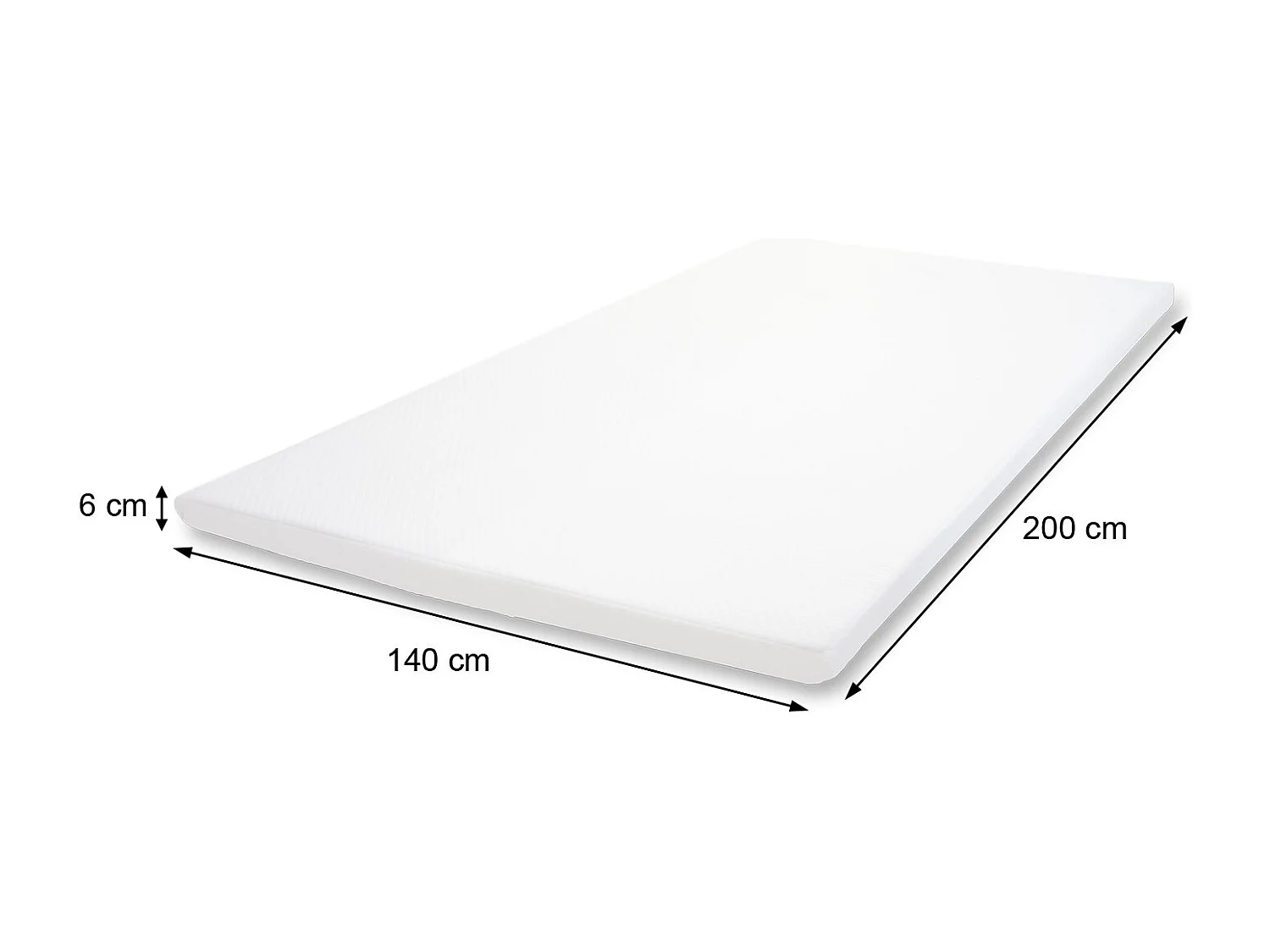 Colchão de espuma viscoelástica MCW-E63,  140 x 200 cm Espuma viscoelástica