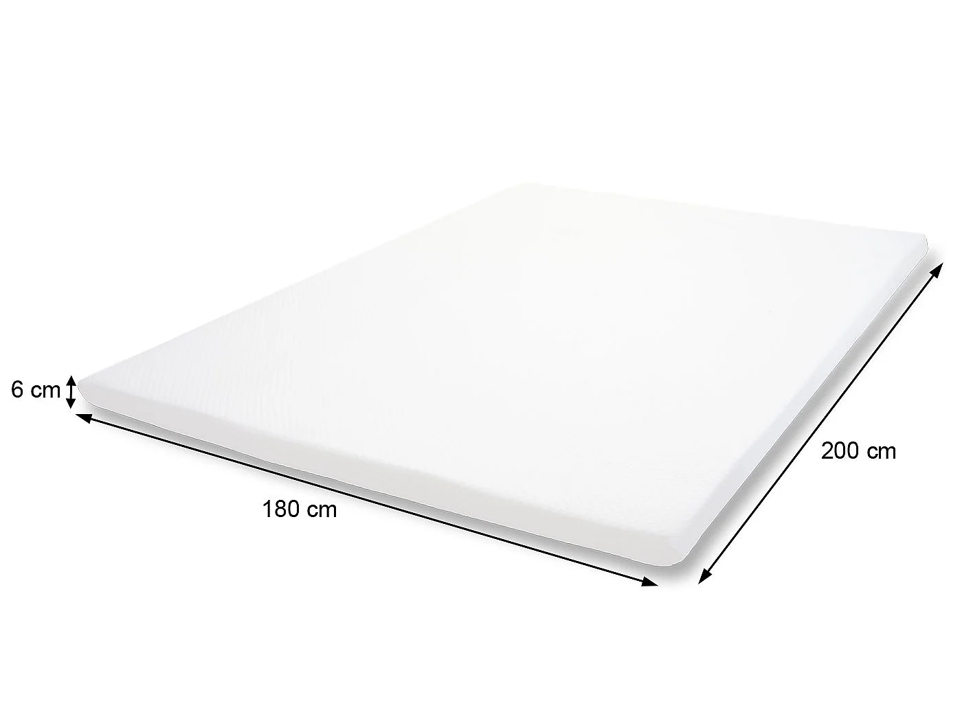 Topper correttore rigidità materassi MCW-E63 memory foam H2 ~ 6x180x200cm