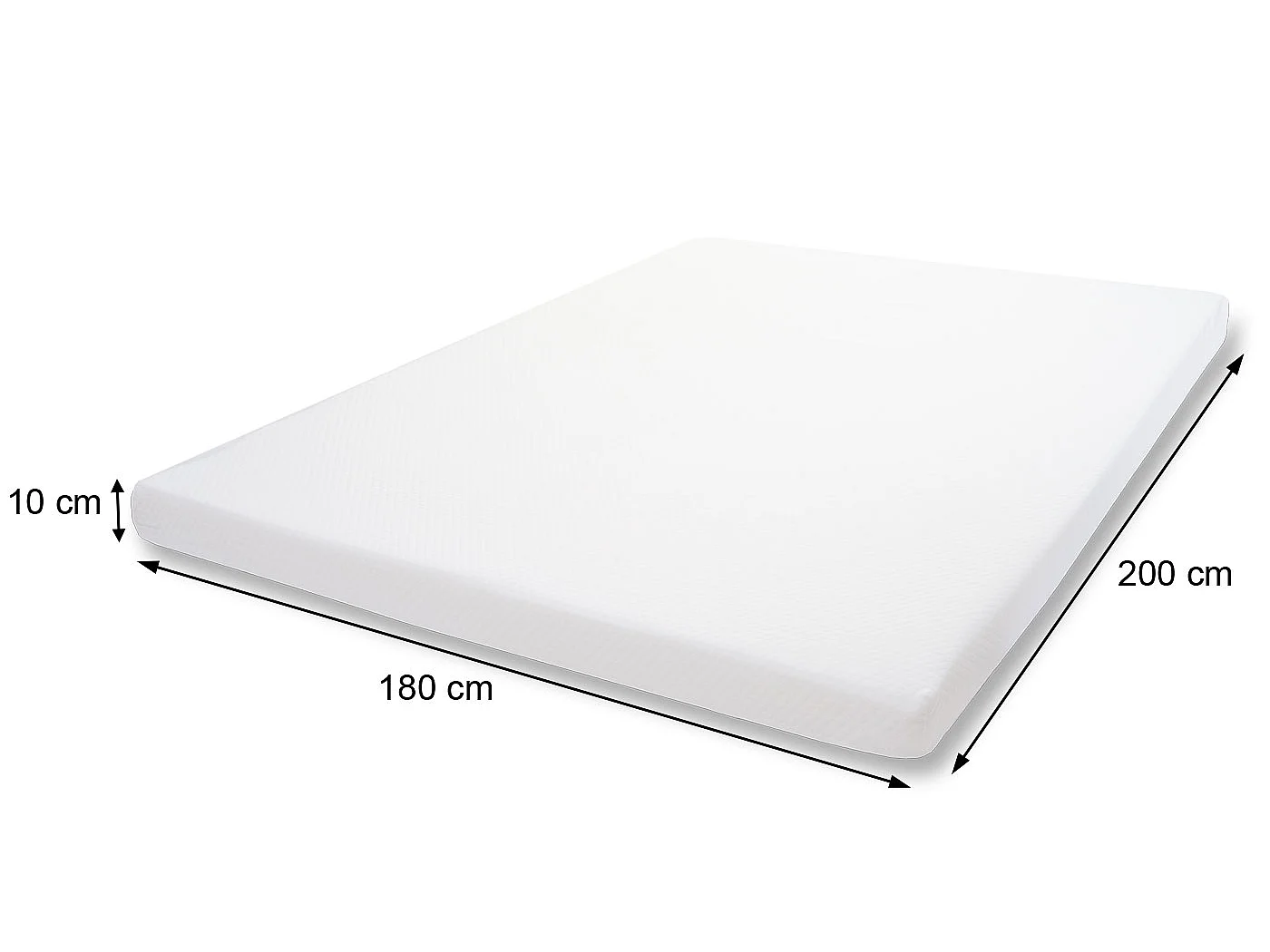 Surmatelas en mousse froide de 10 cm MCW-E6,  180x200cm