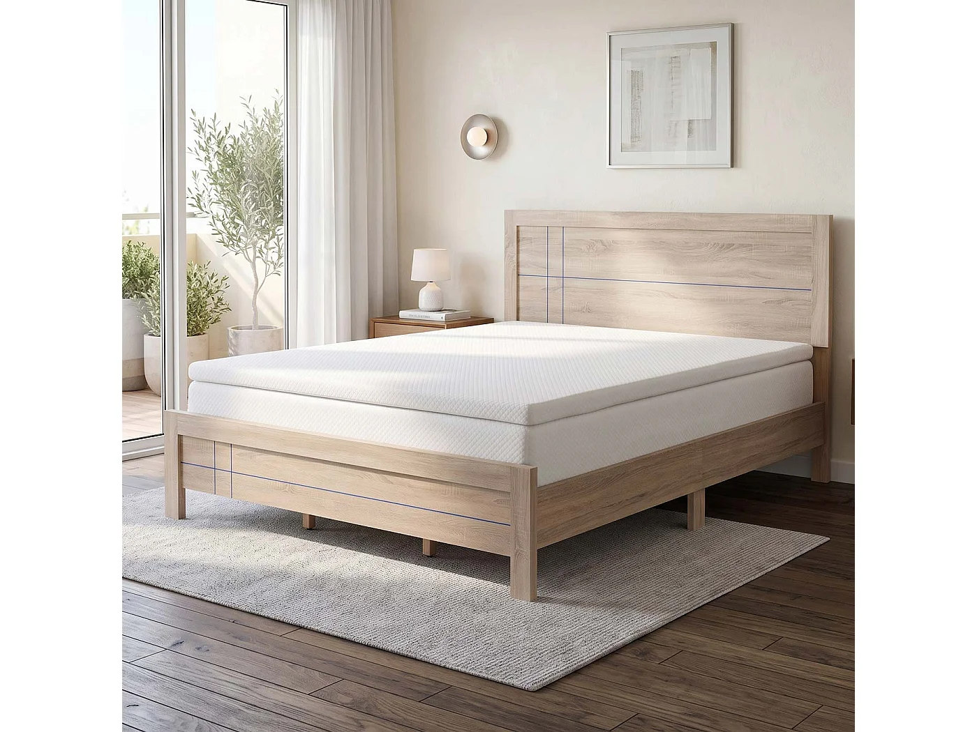 Surmatelas en mousse froide de 10 cm MCW-E6,  180x200cm