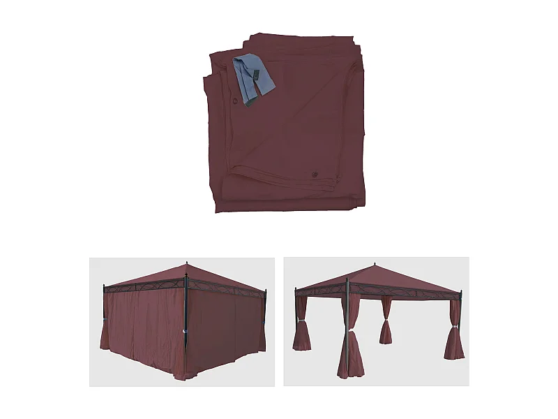 Pergola boczna Calpe III (zestaw 4 sztuk),  czerwono-brązowy