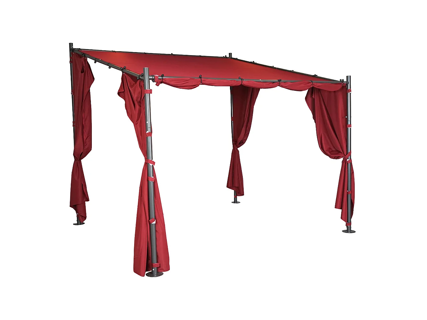 Zijwand pergola MCW-A22 set van 4,  bordeaux
