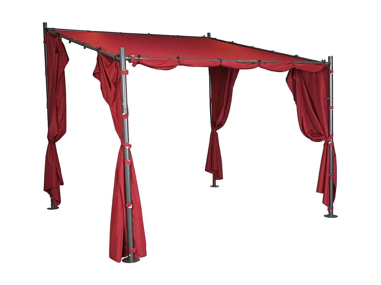 Zijwand pergola MCW-A22 set van 4,  bordeaux