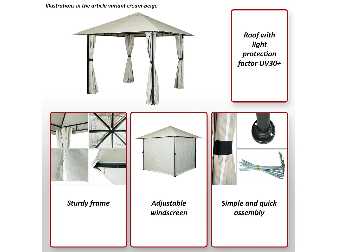 Pergola MCW-J63, Anthrazit