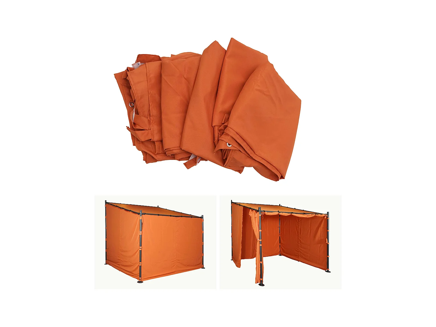 Paroi latérale Pergola MCW-A22, set de 4 pièces,  terre-cuite