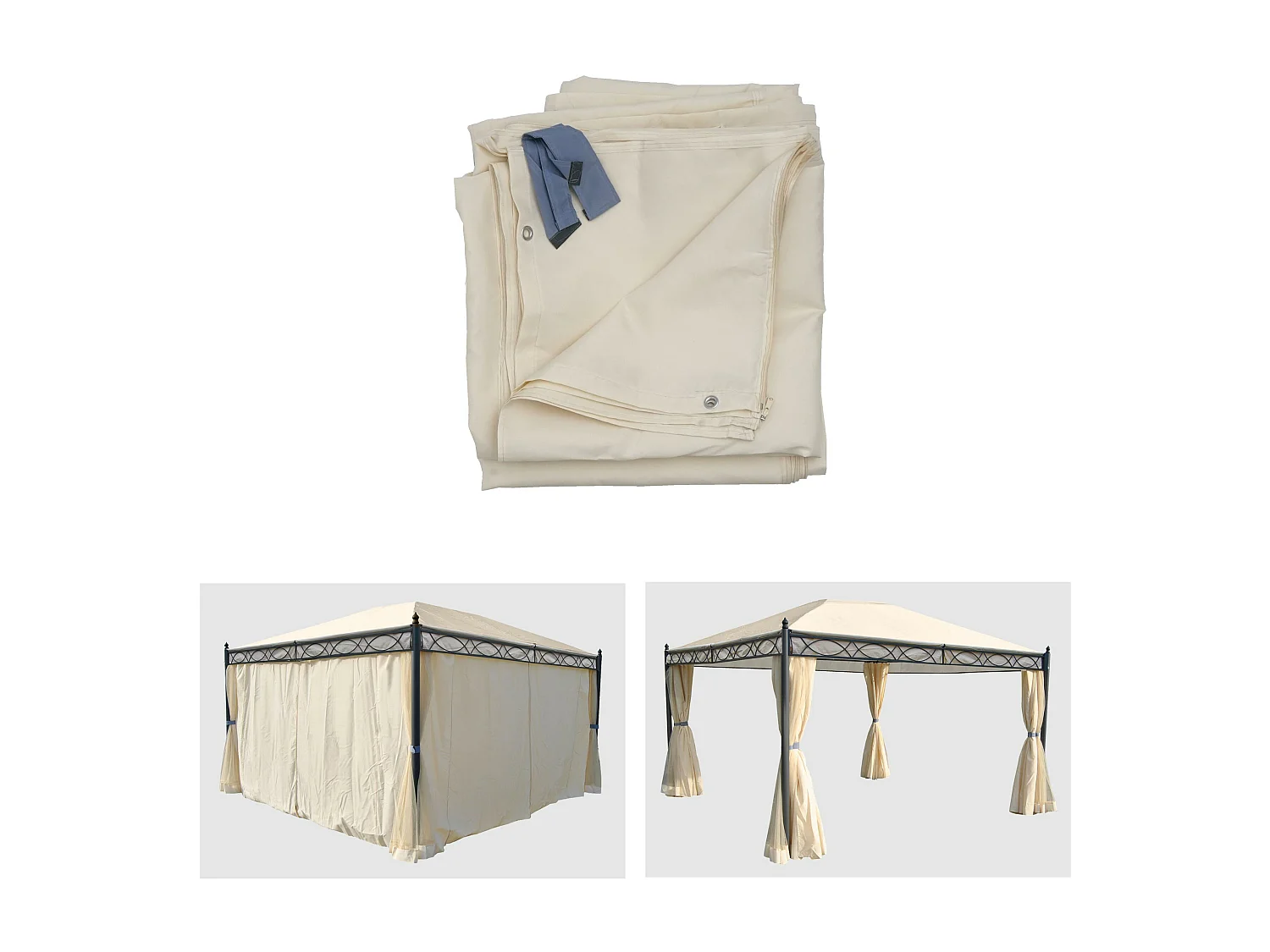 Pergola boczna Calpe II (zestaw 4 sztuk),  kremowy