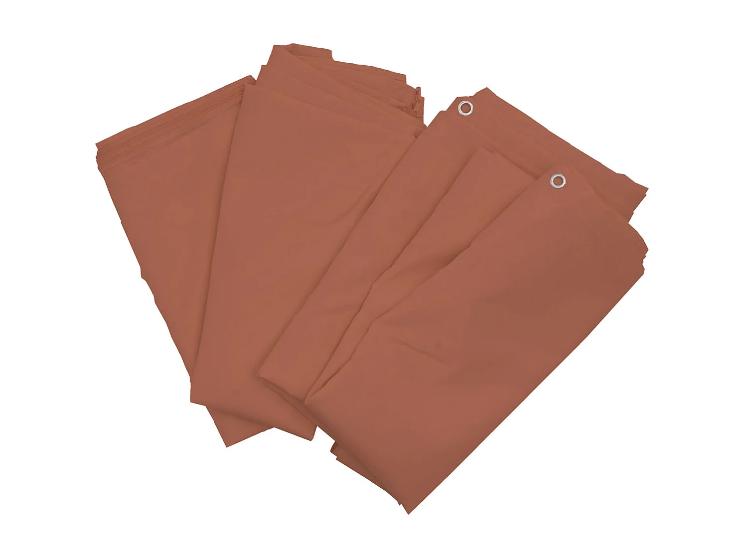 Side panel for Calpe III pergola (4-piece set),  terracotta brown