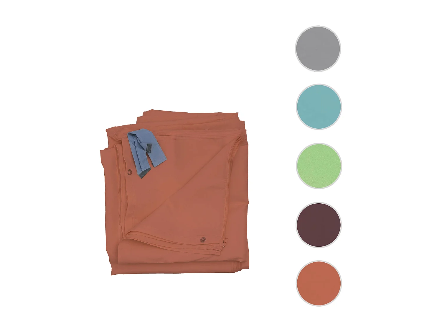 Side panel for Calpe III pergola (4-piece set),  terracotta brown