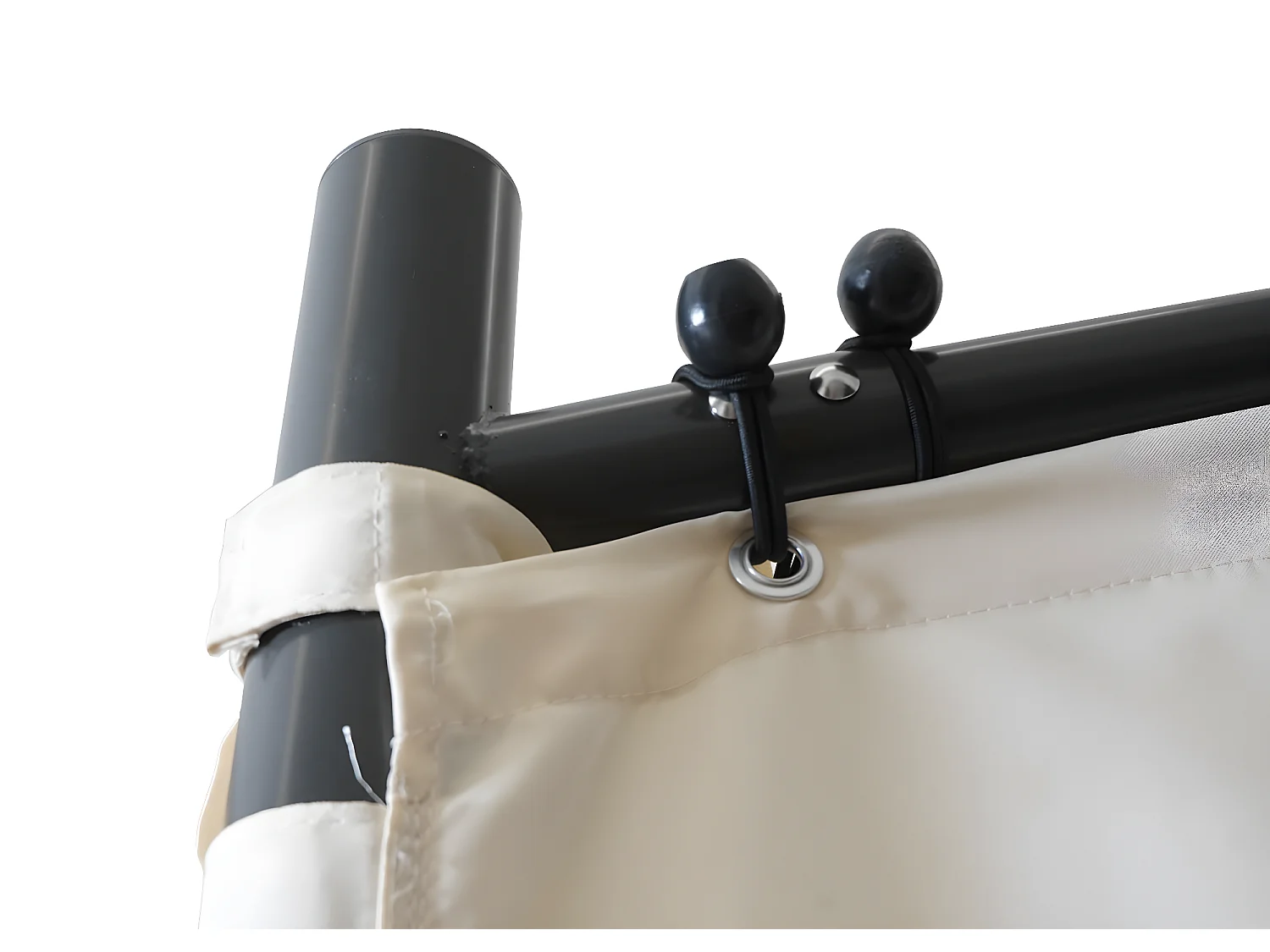 Set 4x tende per gazebo pergola a parete MCW-A22 3x3m poliestere avorio