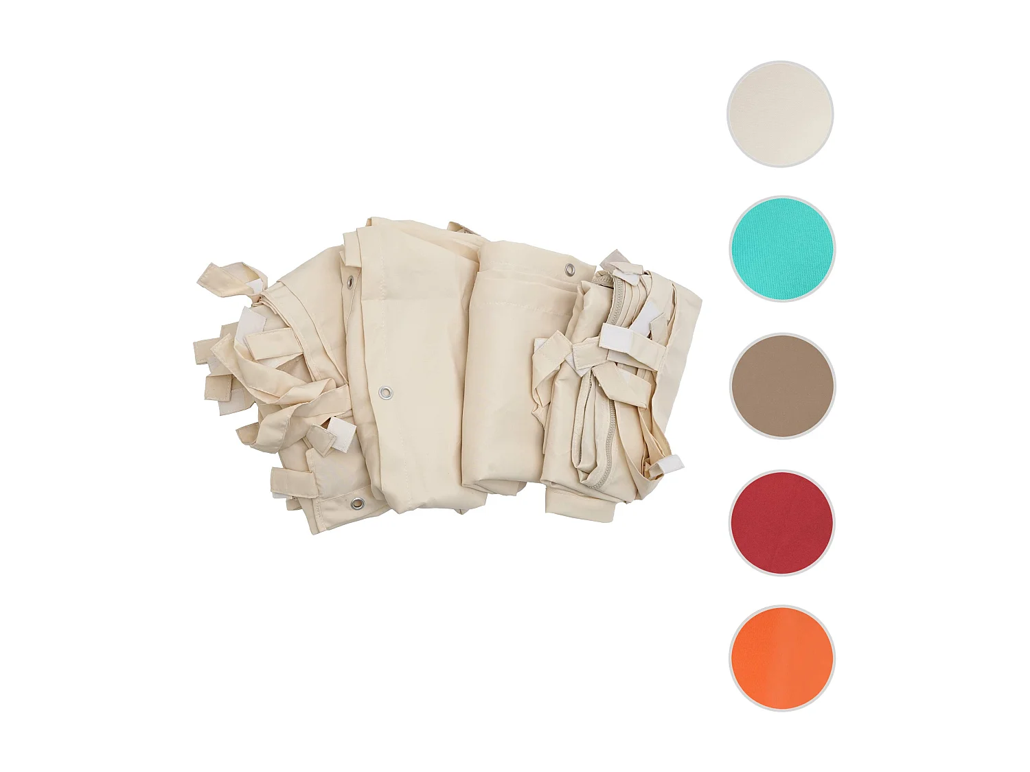 Set 4x tende per gazebo pergola a parete MCW-A22 3x3m poliestere avorio