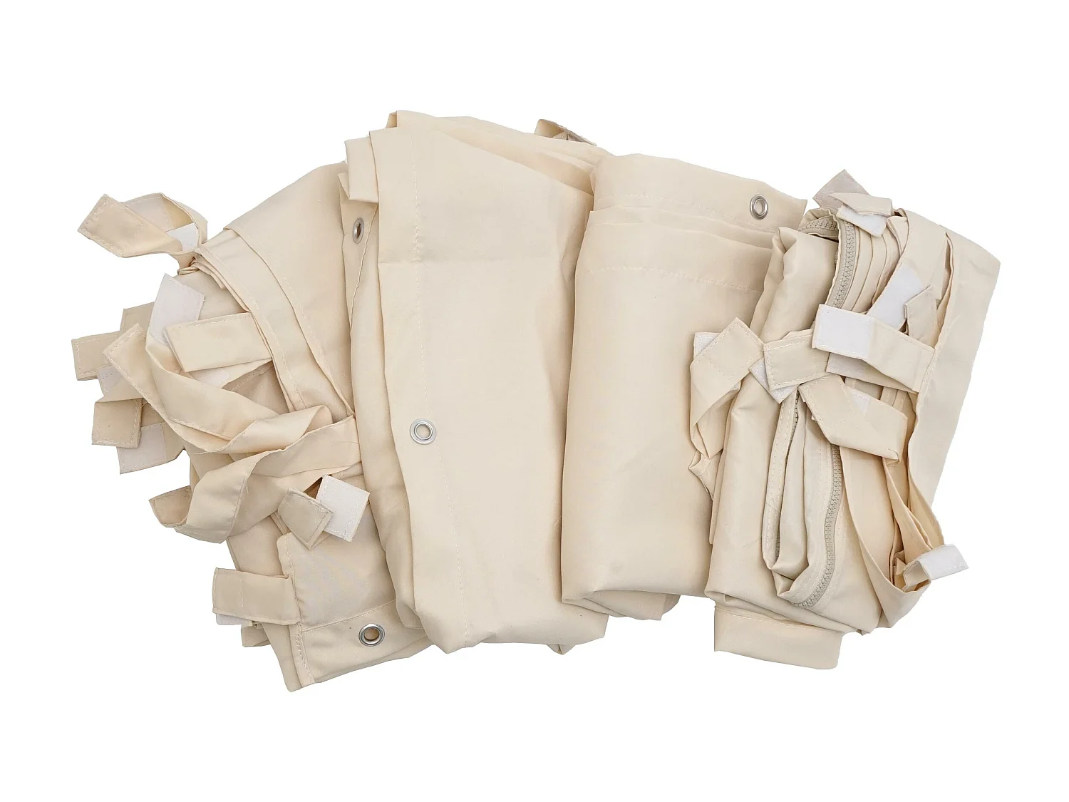 Set 4x tende per gazebo pergola a parete MCW-A22 3x3m poliestere avorio