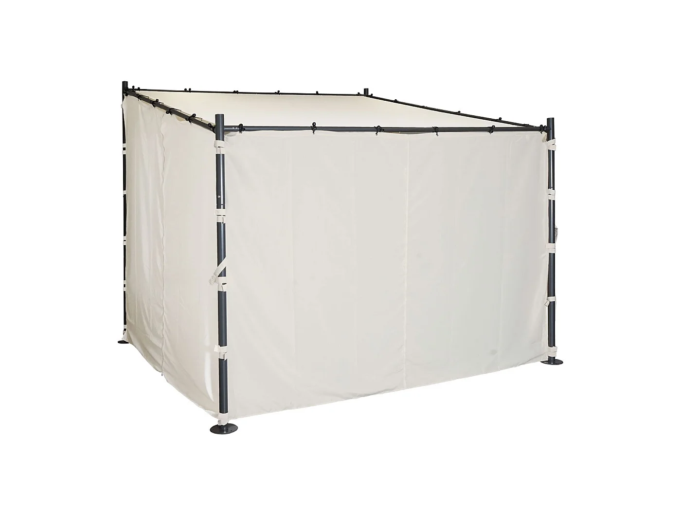 Set 4x tende per gazebo pergola a parete MCW-A22 3x3m poliestere avorio