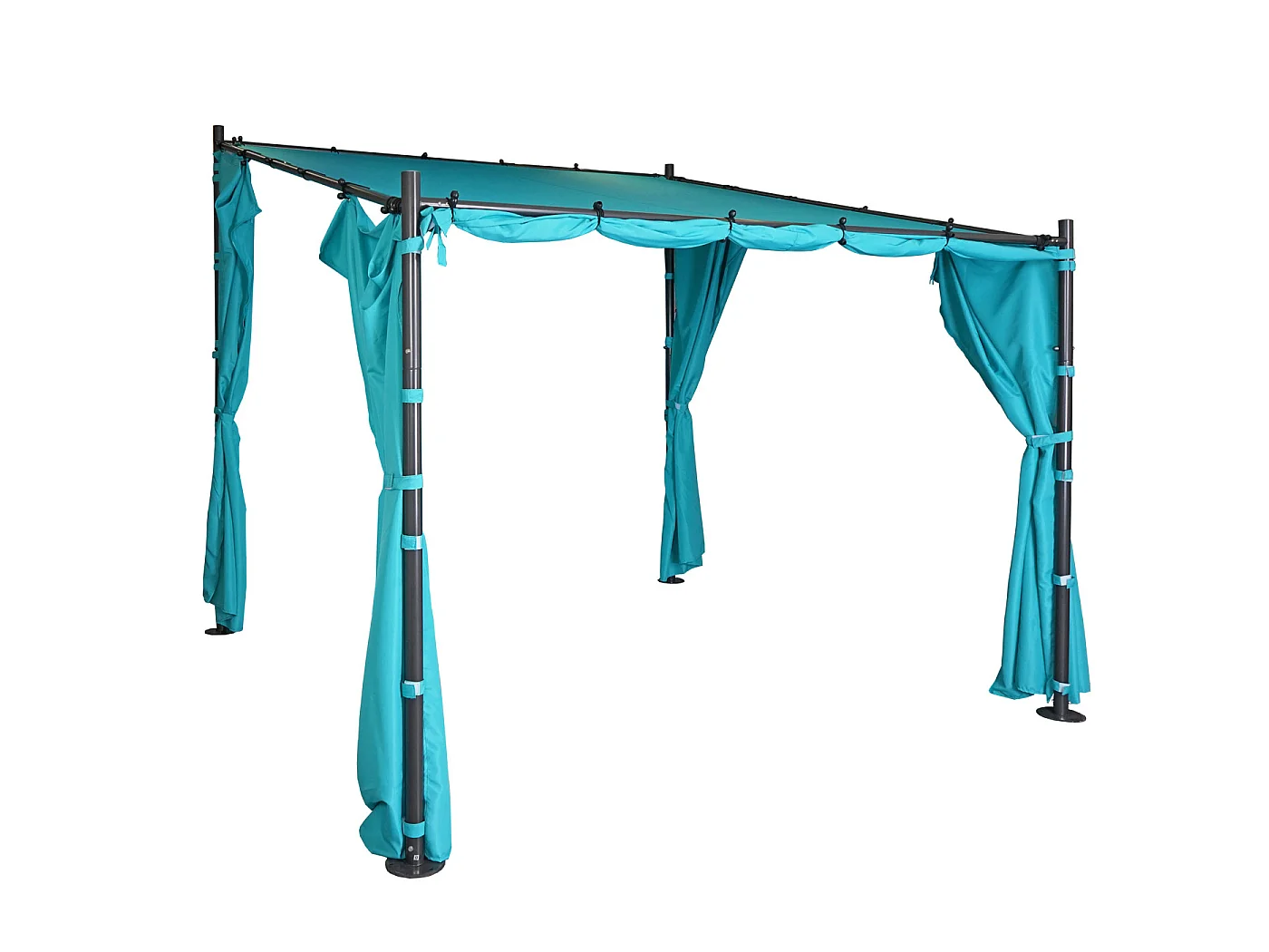 Paroi latérale Pergola MCW-A22, set de 4 pièces,  turquoise