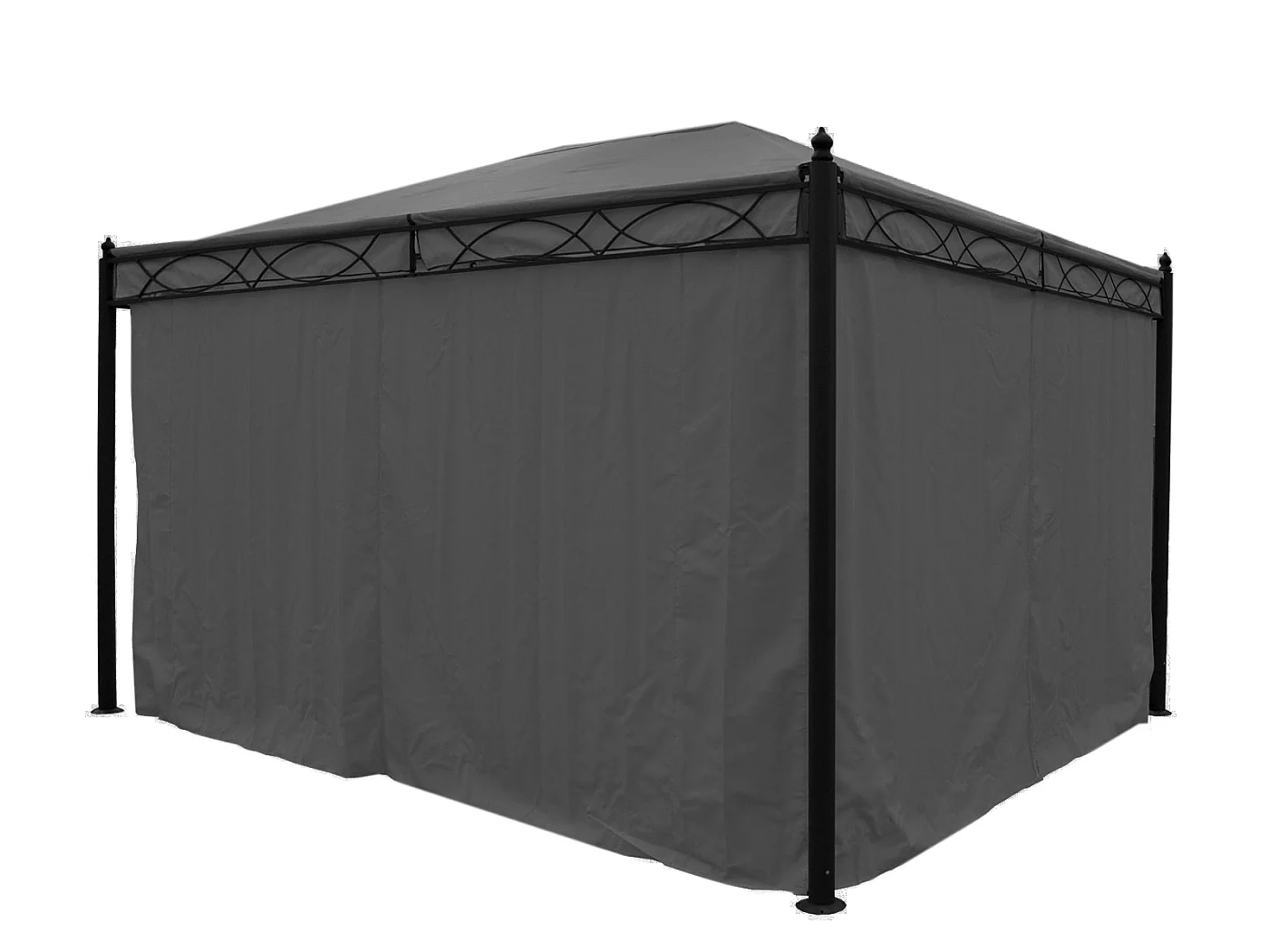 Pérgola de pared lateral Calpe II (juego de 4),  gris