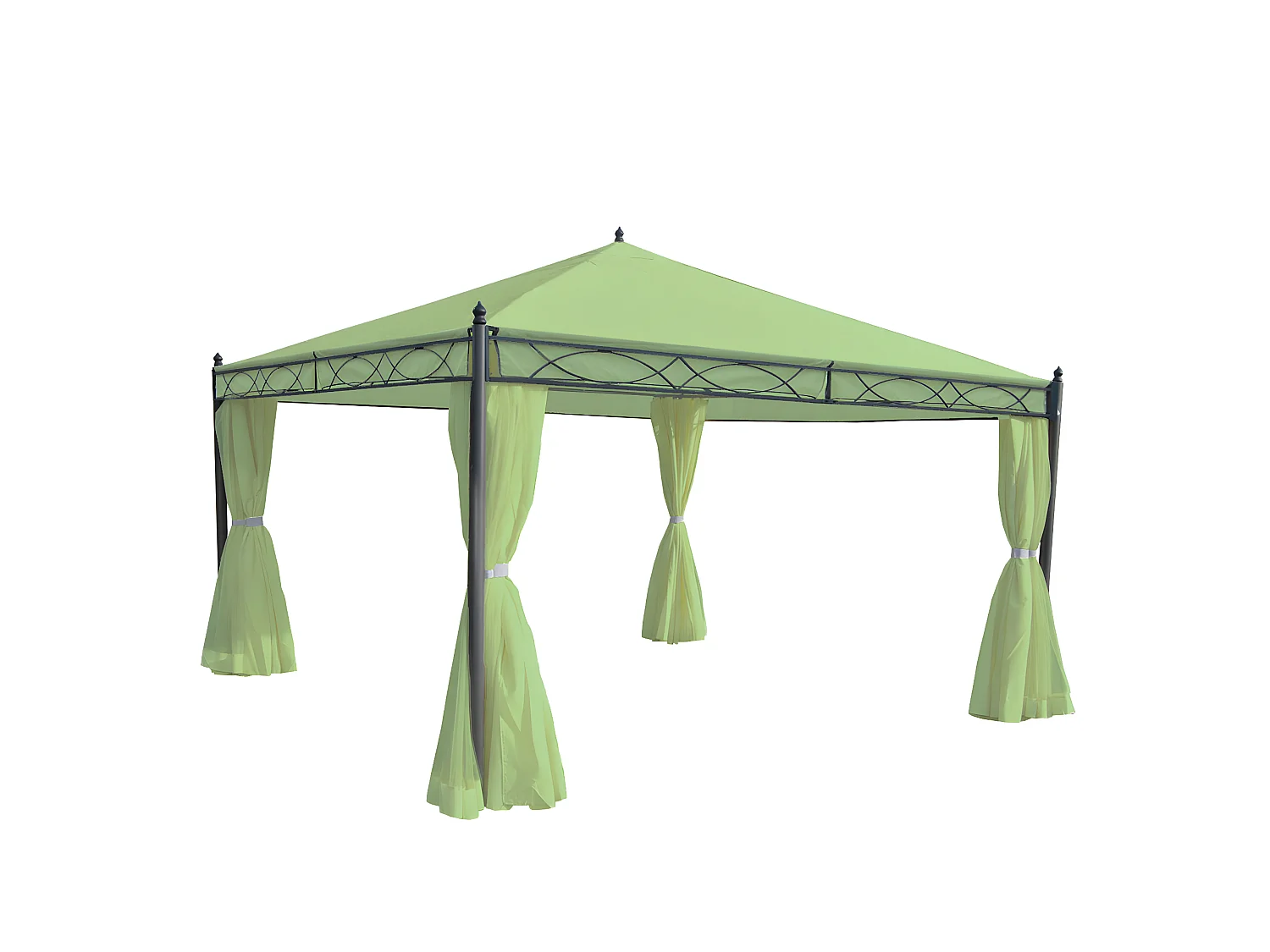Paroi latérale pour pergola Calpe 4x4m,  vert