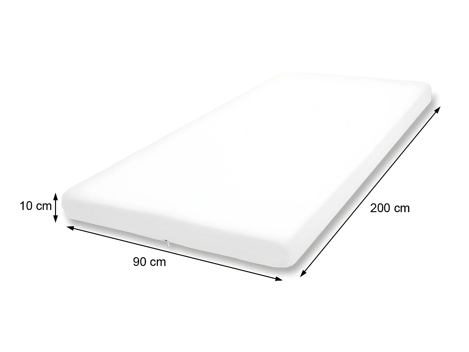 Memoryfoam-Matratzentopper MCW-E63, 90x200cm Viscoschaum