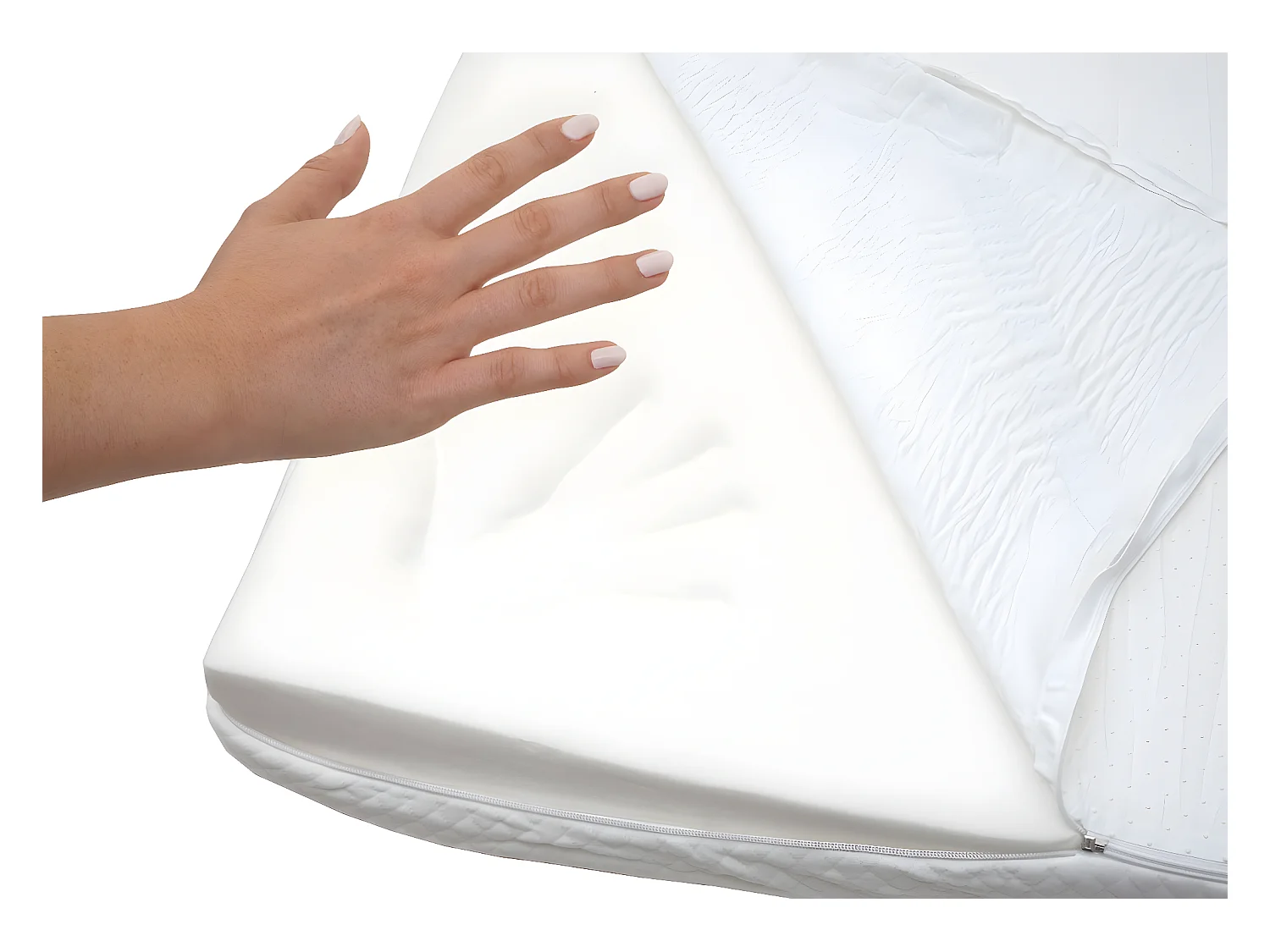 Memoryfoam-Matratzentopper MCW-E63, 90x200cm Viscoschaum
