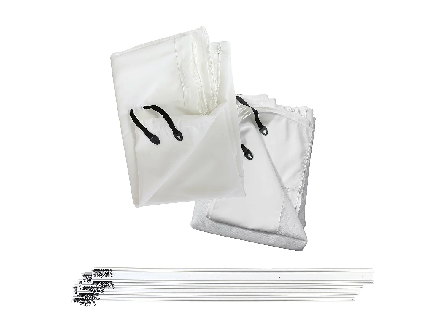 Paroi latérale pour pergola MCW-J32,  4x3m blanc