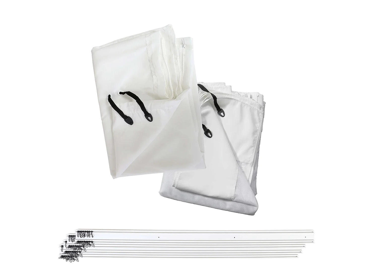 Paroi latérale pour pergola MCW-J32,  4x3m blanc