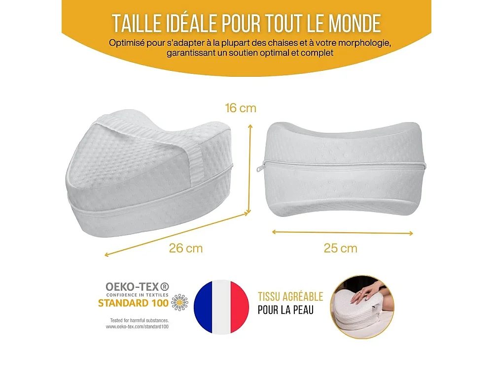 Coussin pour les Genoux en Forme de Cœur - 26x25x16 - INPHYSIO