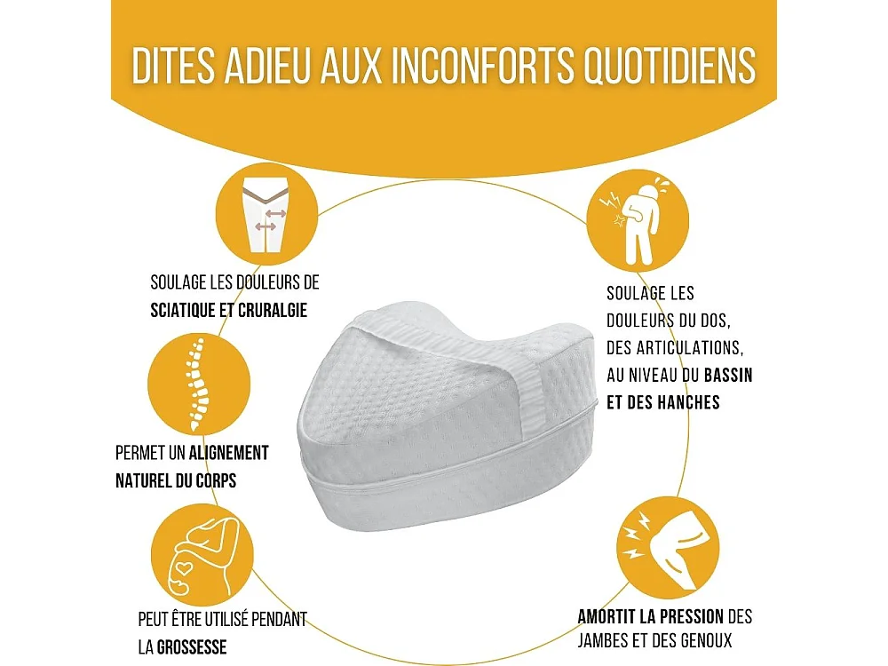 Coussin pour les Genoux en Forme de Cœur - 26x25x16 - INPHYSIO