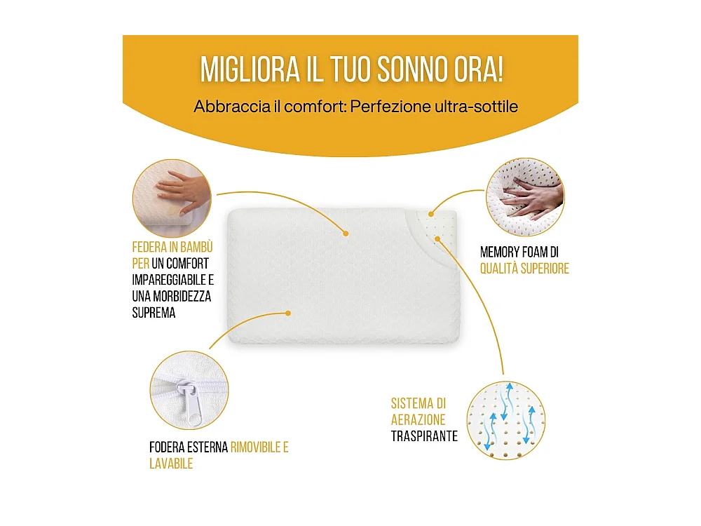 Almohada EXTRA PLANA para Personas que Duermen Boca Abajo S y Funda de Satén Extra – 50x30x5,5 - INPHYSIO