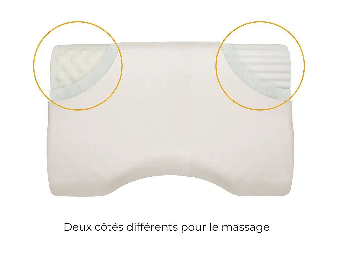 Cuscino Anti Russamento con Federa in Raso Extra - 57x36x11 - INPHYSIO