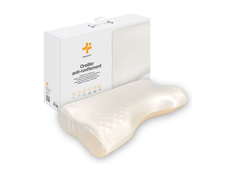 Anti-Schnarch-Kissen mit Extra-Satinbezug - 57x36x11 – INPHYSIO