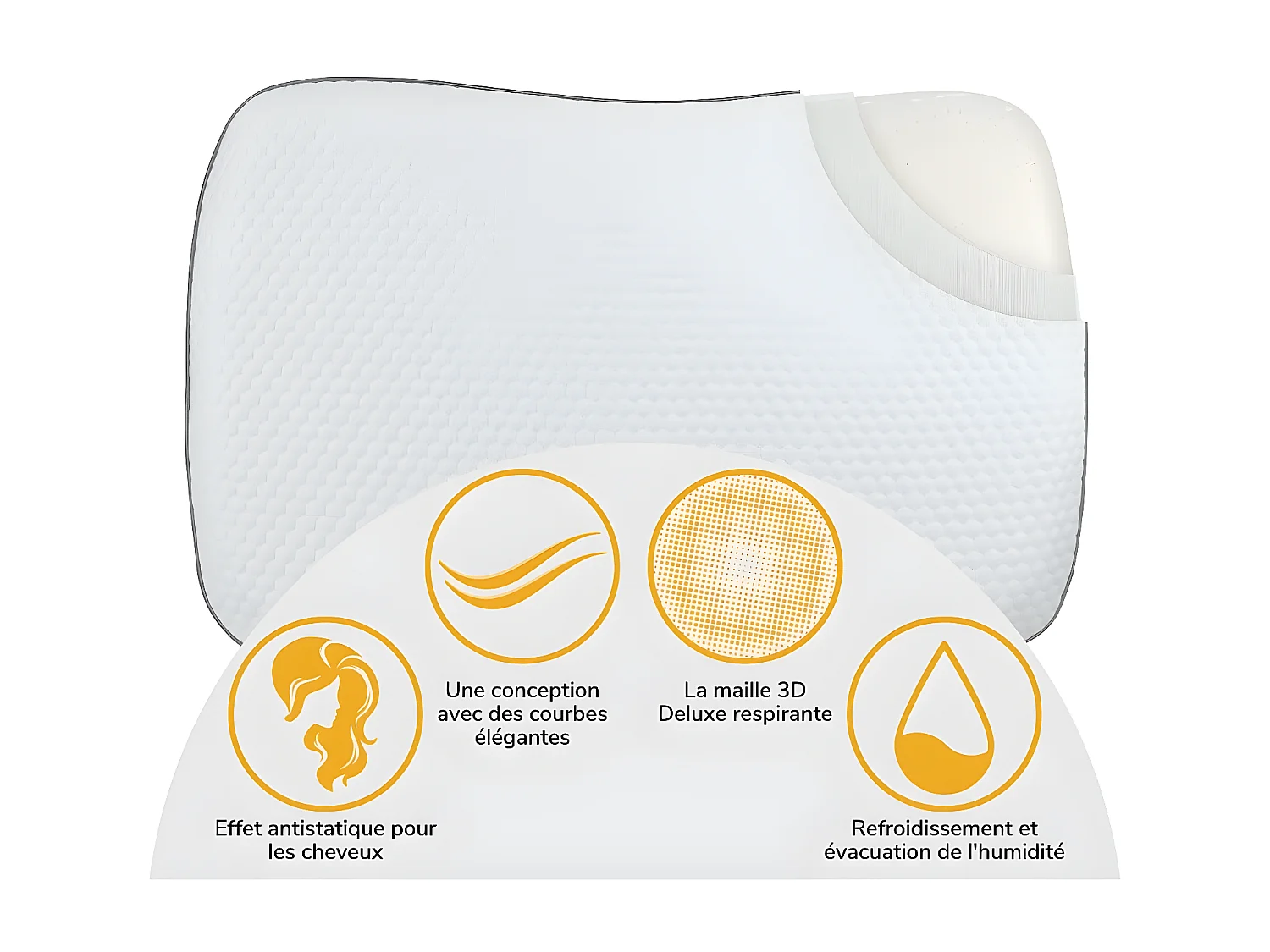 Ergonomisches Schulterkomfort-Kissen - Anti-Milben - 60x40x13 - RELAX