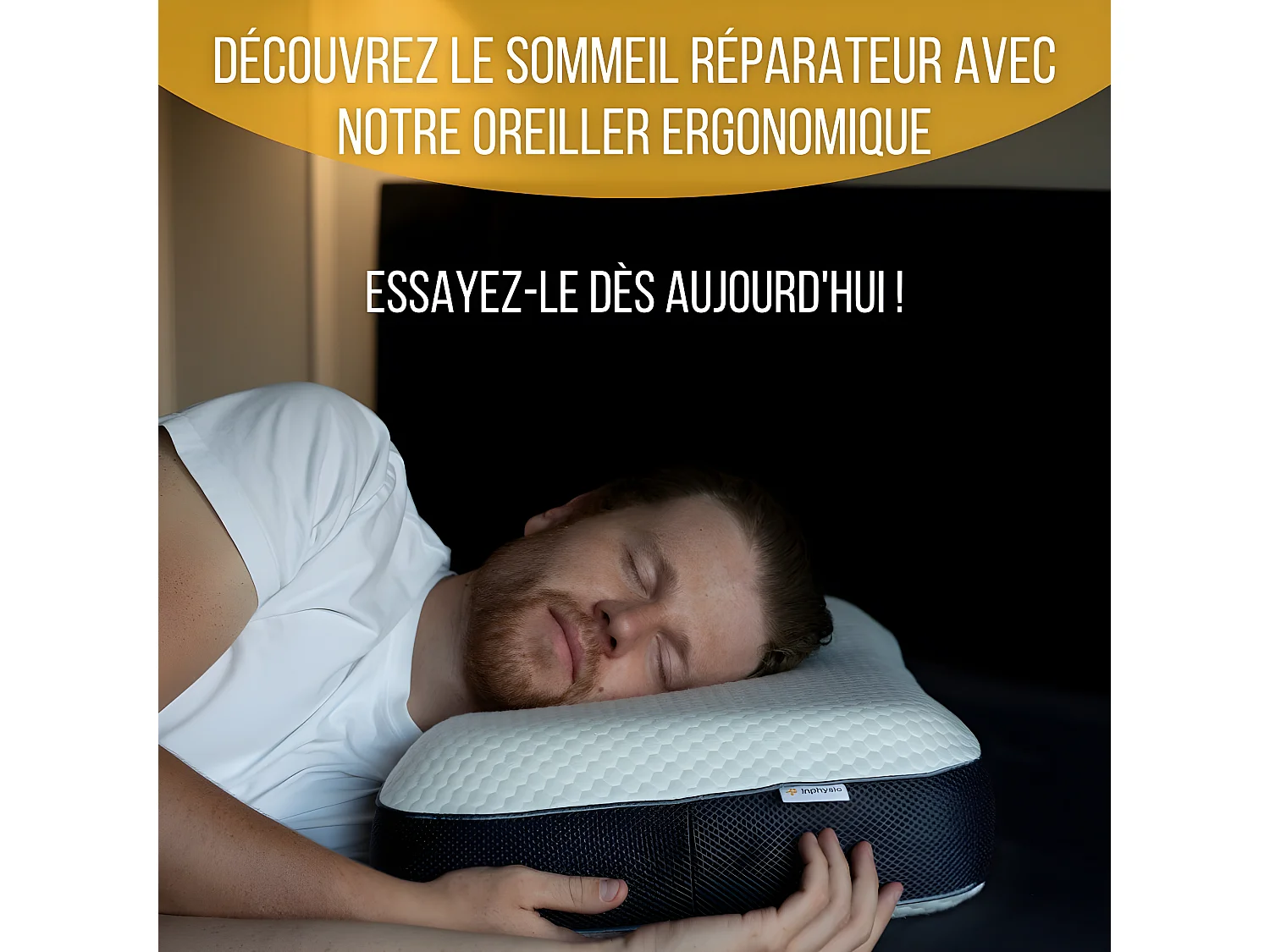 Ergonomisches Schulterkomfort-Kissen - Anti-Milben - 60x40x13 - RELAX