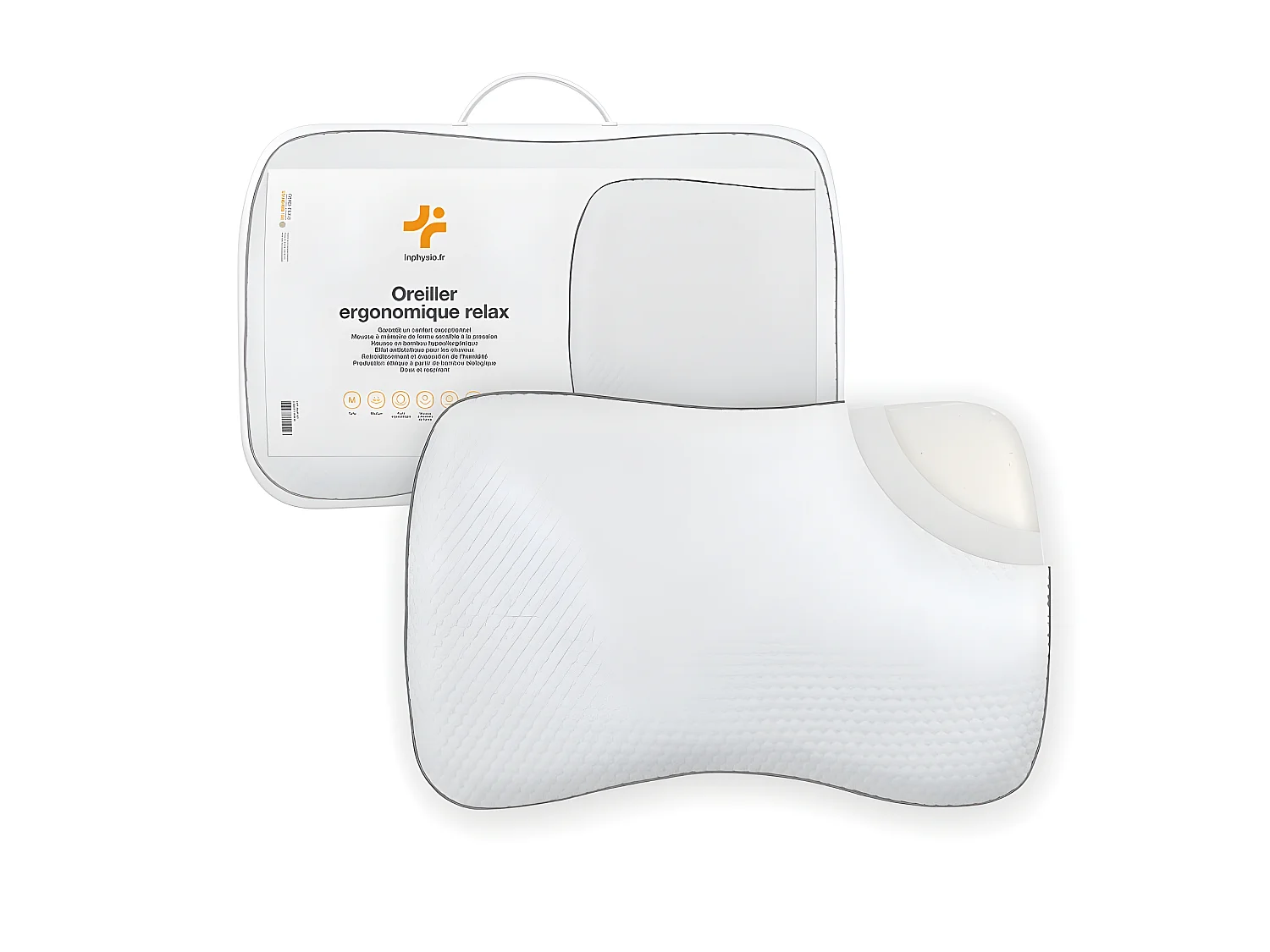 Oreiller Ergonomique Confort Épaule - Anti-Acariens - 60x40x13 - RELAX