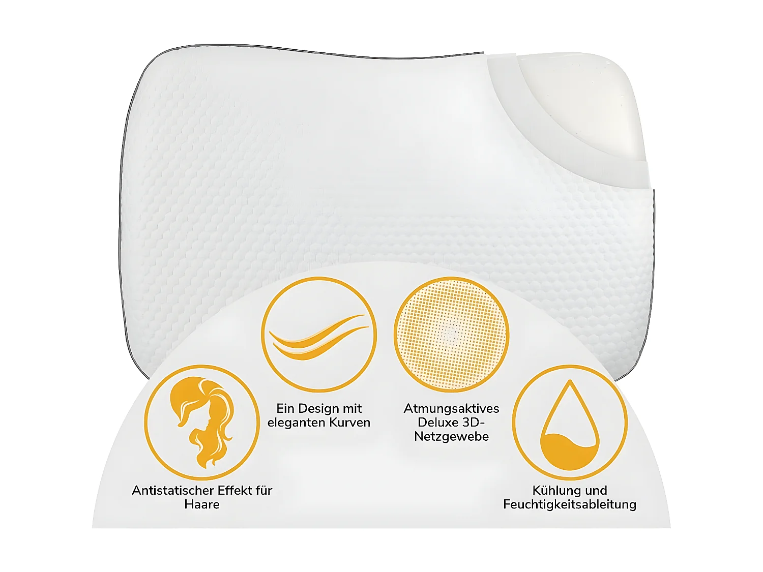 Oreiller Ergonomique Confort Épaule - Anti-Acariens - 60x40x13 - RELAX