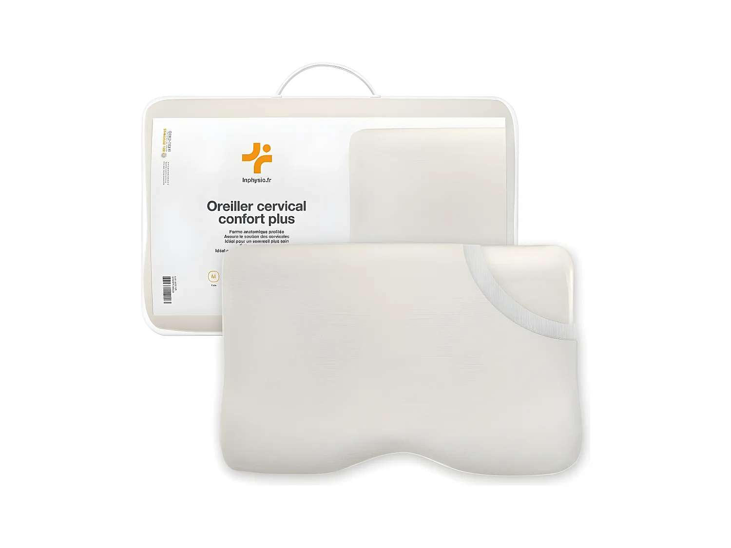 Oreiller Ergonomique Cervical en Mousse à Mémoire - 54x33x10 - CONFORT PLUS