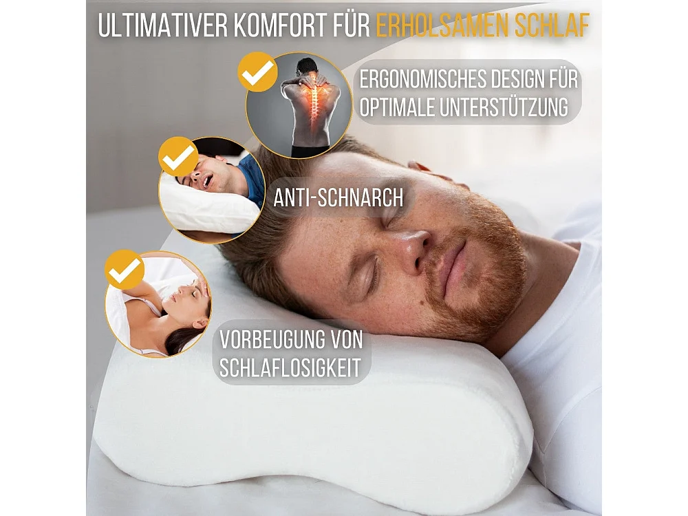 Oreiller Anti-Ronflement - Double Surface de Massage – 57x36x11 - INPHYSIO