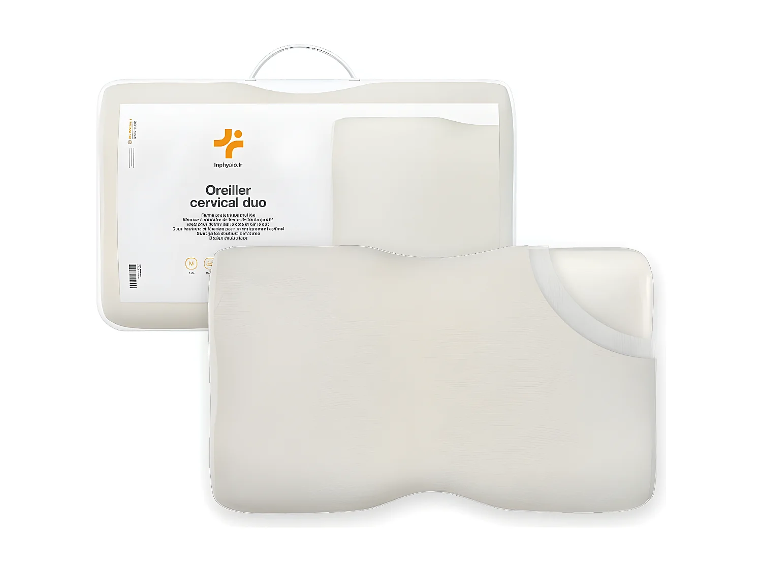 Oreiller Ergonomique Cervical - Deux hauteurs différentes - 60x35x12 - DUO PREMIUM