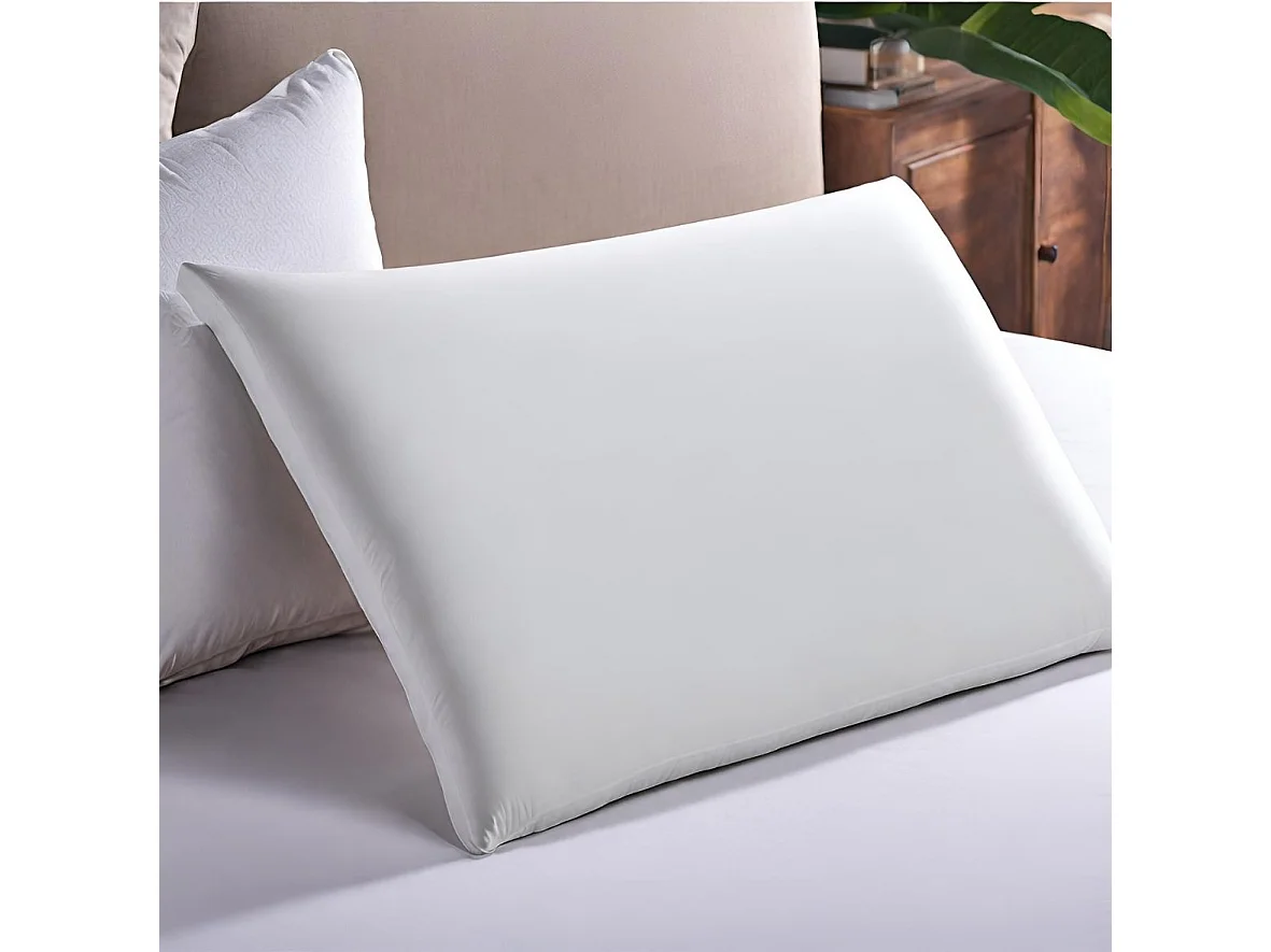 Oreiller EXTRA PLAT pour Personnes qui Dorment sur le Ventre L et Taie en Satin Extra – 58x38x7 - INPHYSIO