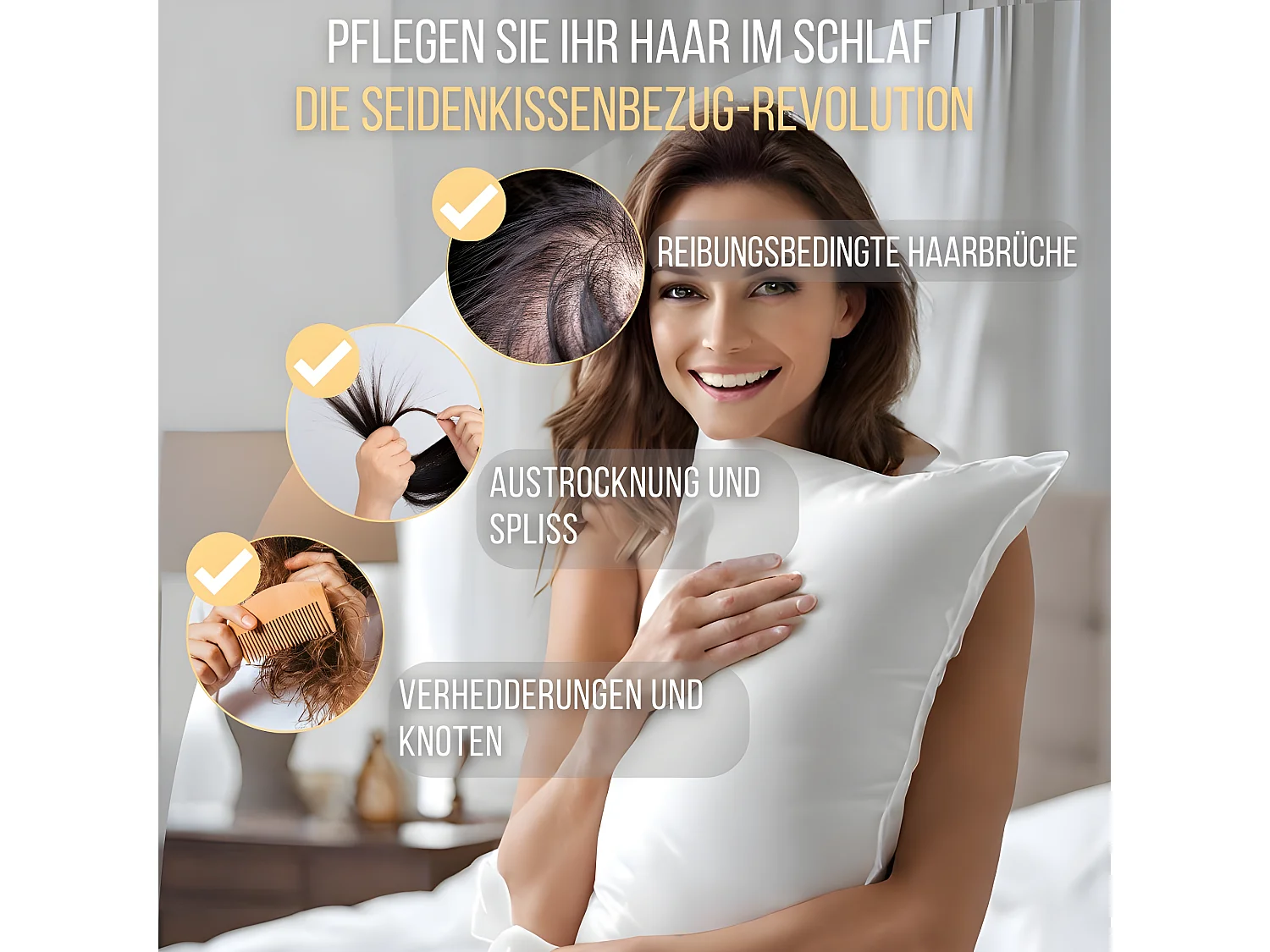 Taie d'Oreiller en Pure Soie de Mûrier 65x65 INPHYSIO