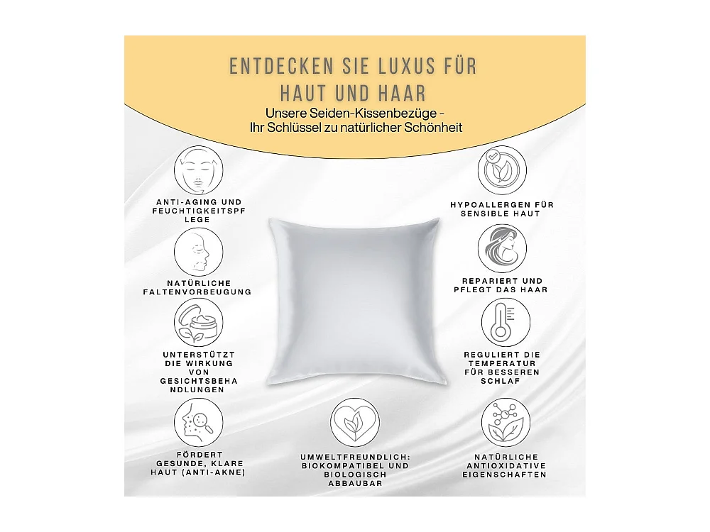 Taie d'Oreiller en Pure Soie de Mûrier 70x50 INPHYSIO