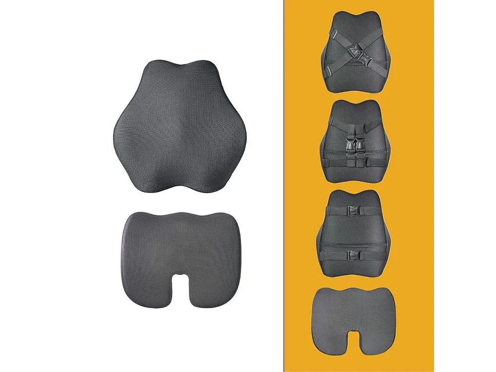 Ensemble de Coussin Fessier et Coussin de Soutien Lombaire Allongé INPHYSIO