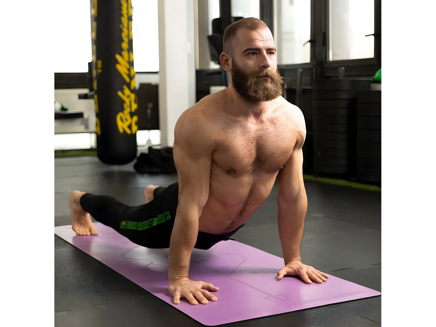 Tapis de yoga antidérapant - 183 x 68 x 0.42 – AdhérenceMAX INPHYSIO