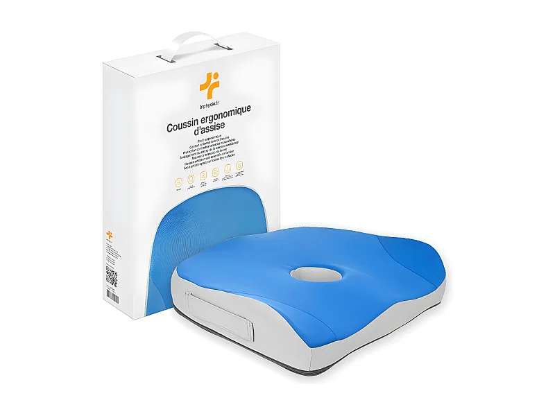 Ergonomisches Sitzkissen aus Memory-Schaum - 45x37x9 - INPHYSIO