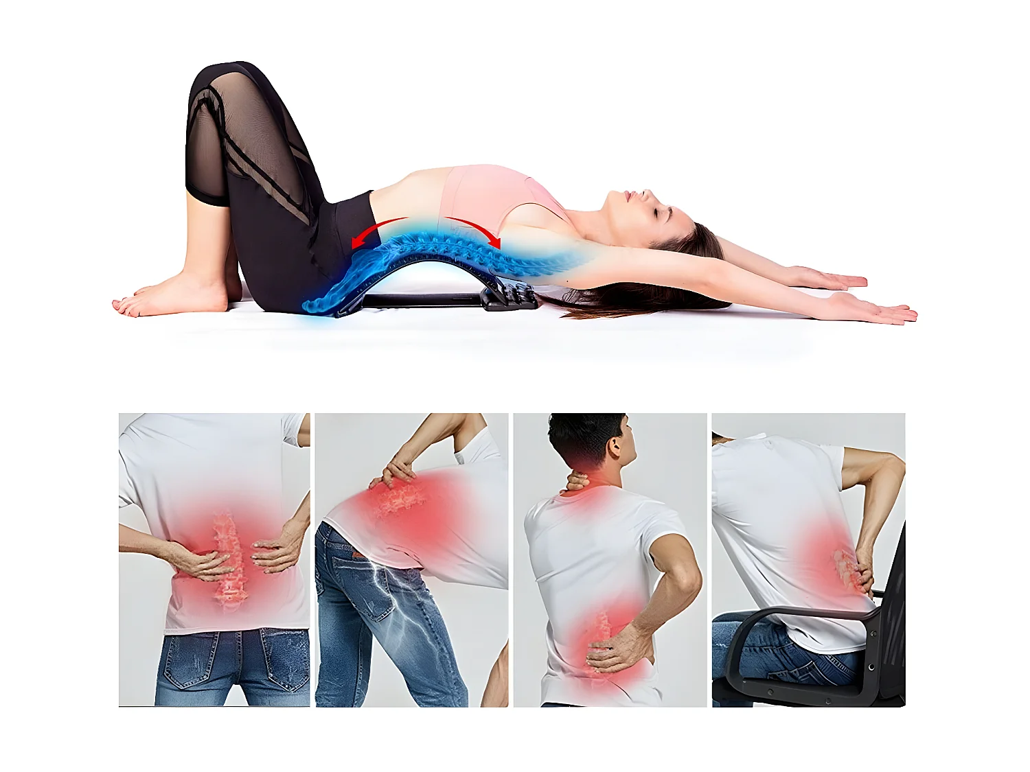 Lendenwirbeldehnungsgerät INPHYSIO 94 Akupressurpunkte