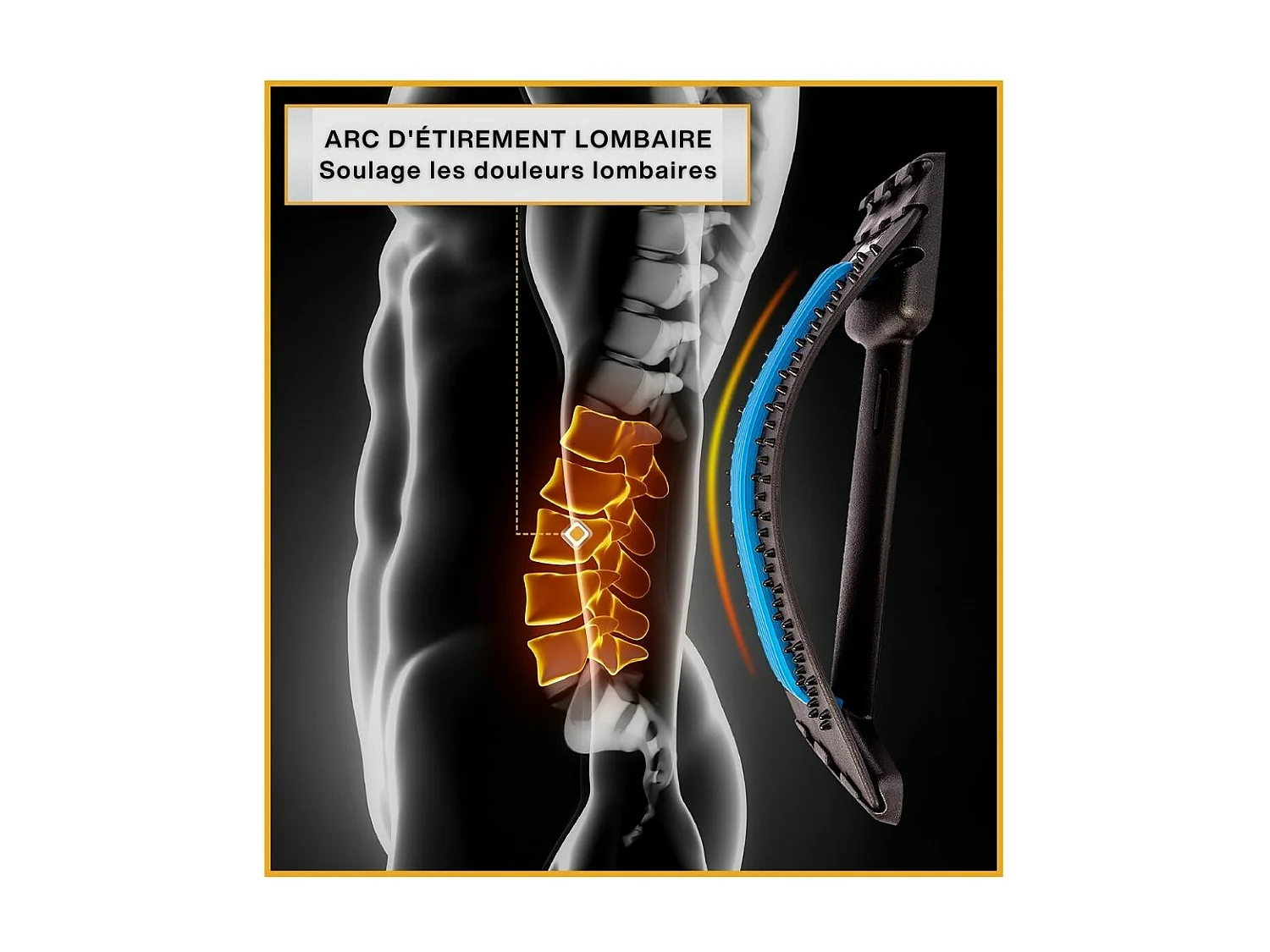Lendenwirbeldehnungsgerät INPHYSIO 94 Akupressurpunkte